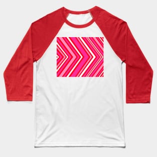 Hot pink and light pink chevrons Baseball T-Shirt